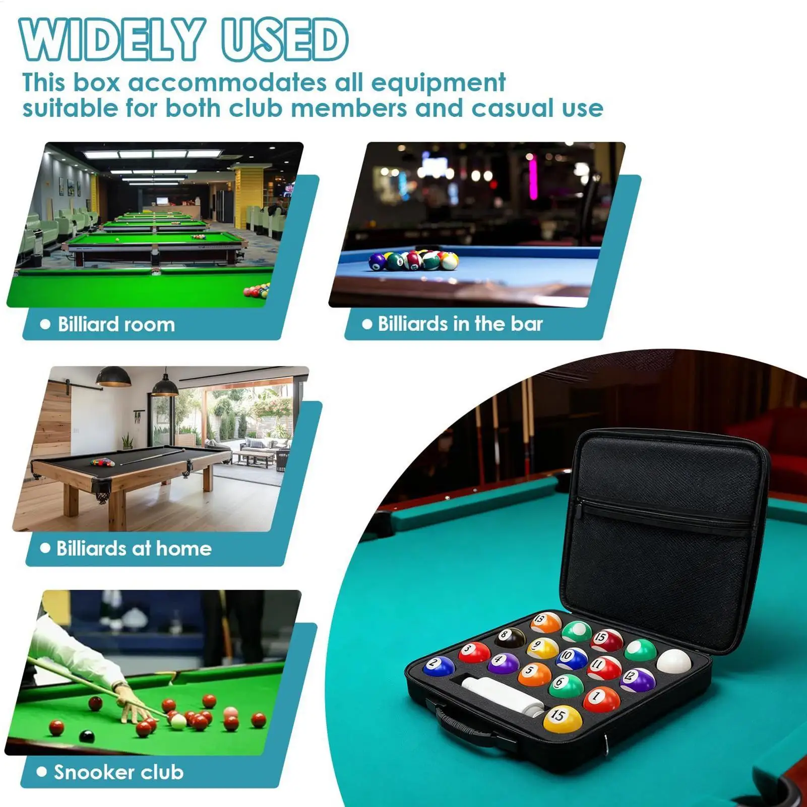 

Billiard Case Large Capacity Bag With Shoulder Strap Padded Billiard Carrying Bags For Clubs Home Tournaments Travel Training