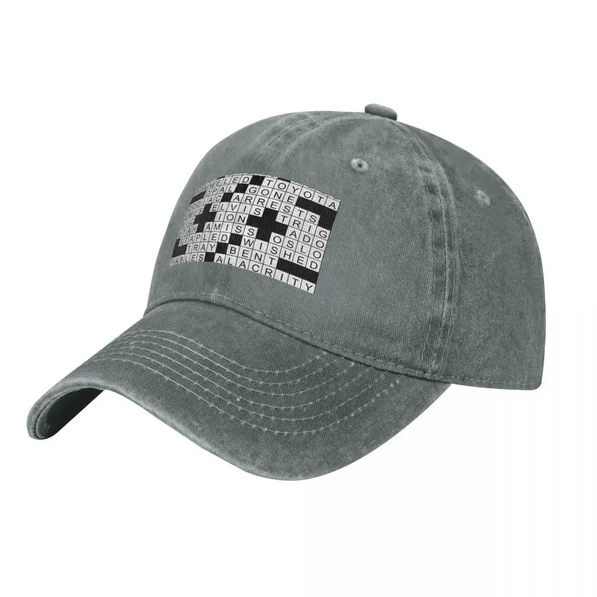 Crossword Puzzle Page with Solutions Baseball Cap Horse Hat Mountaineering Women's Hats Men's