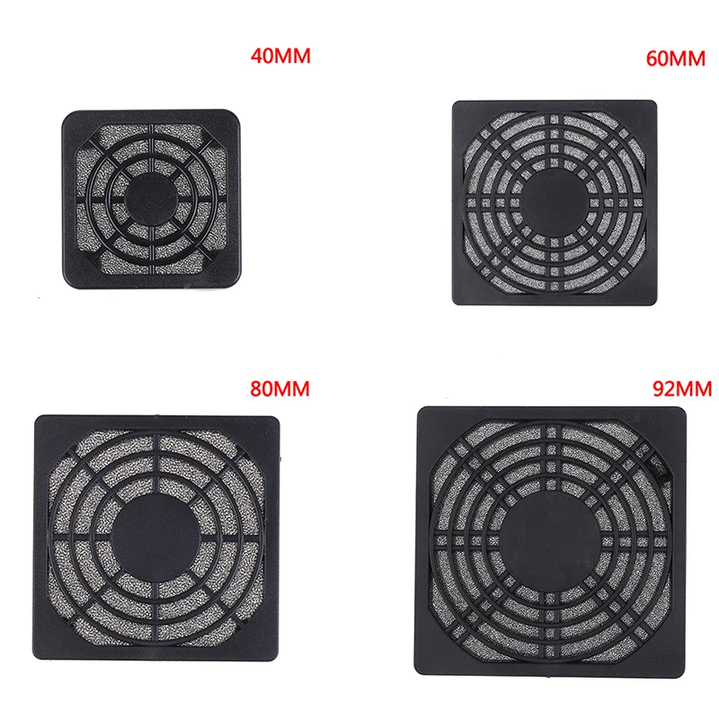 1PC ABS Case Fan Dust Filter Guard Grill Protector Dustproof Cover PC Computer Fans Filter Cleaning Case 40mm 60mm 80mm 92mm