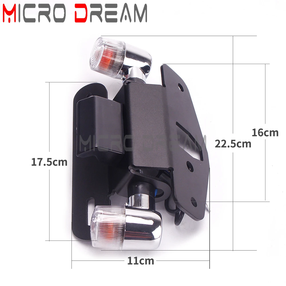Motorcycle License Plate Holder LED Light For HONDA MSX 125 Gorm/Monkey 2013 14 2015 Tail Tidy Fender Eliminator Rear Bracket image 2
