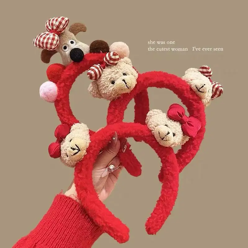 أنيقة القوس الدب الدب غسل الوجه هيرباند للفتيات 2024 جديد المضادة للانزلاق واسعة حافة عقال لطيف دبوس الشعر إكسسوارات الشعر