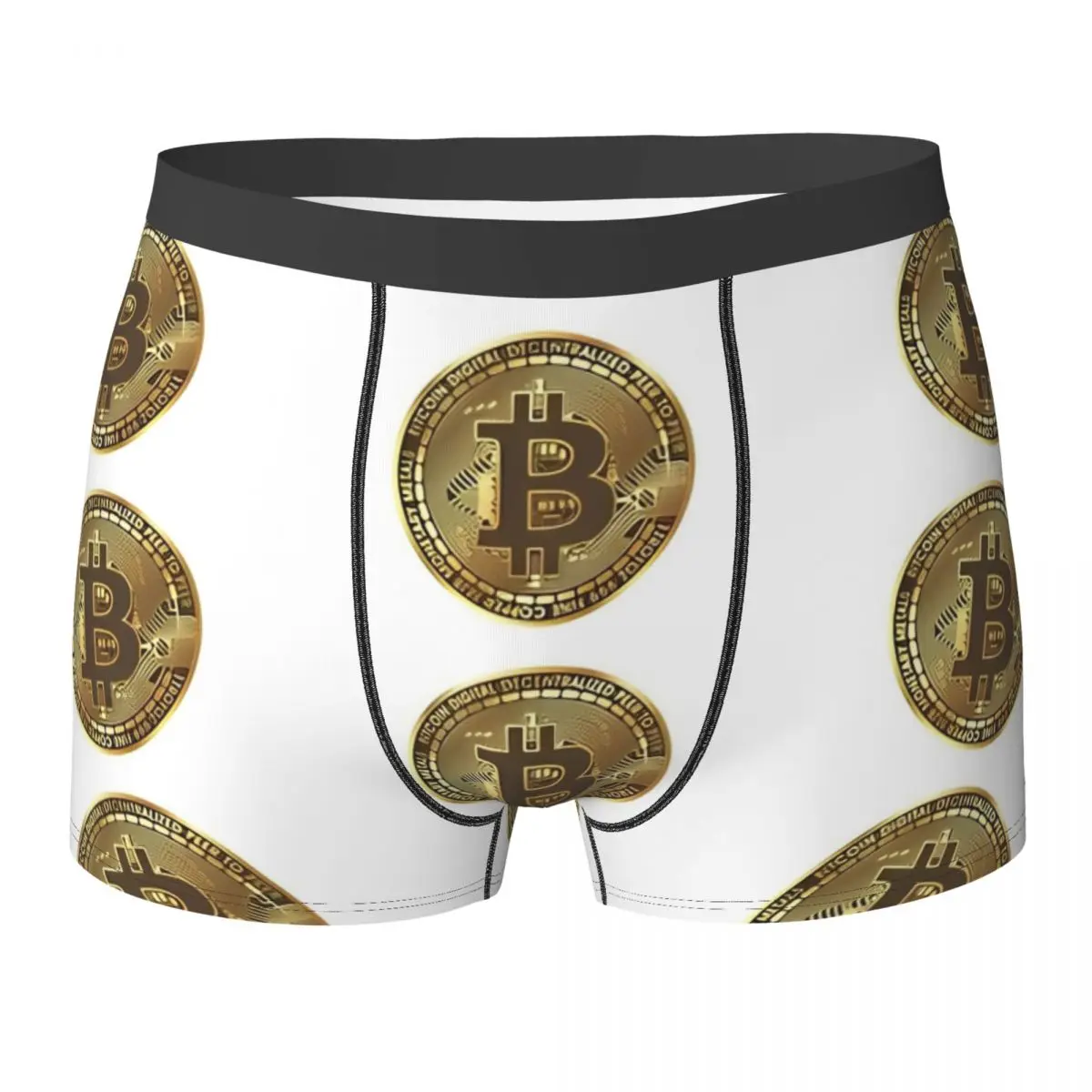 

Bitcoin Cryptocurrency Underwear Bitcoin BTC 3D Pouch Trenky Trunk Printed Shorts Briefs Funny Male Underpants Plus Size