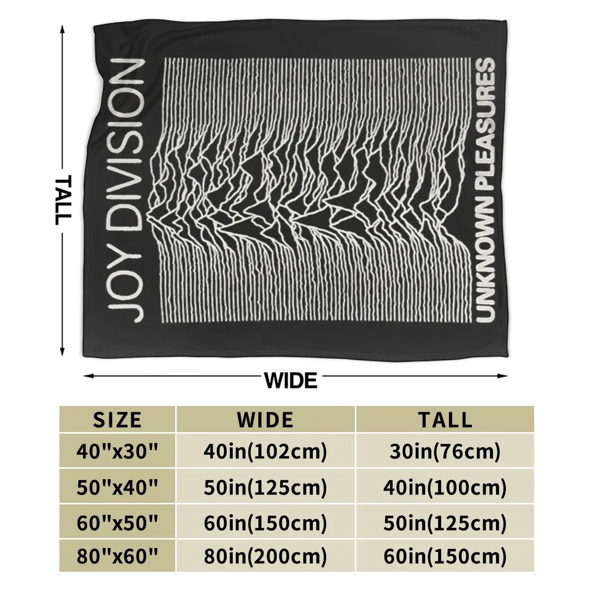 Joy Division Unknown Pleasures Blanket Soft Warm Flannel Throw Blanket Cover for Bed Living room Picnic Travel Home Sofa