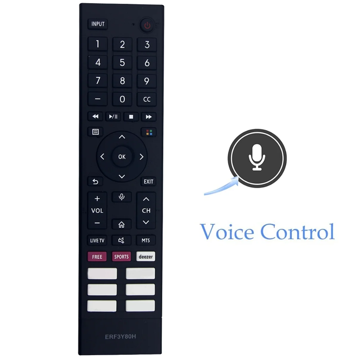 A57G-تحكم عن بعد استبدال ERF3Y80H لتلفزيون هايسنس الذكي أندرويد 65A53FUV 43A53FUV 50A53FUV 55A53FUV 50A6GV 58A53FUV 65A6GV