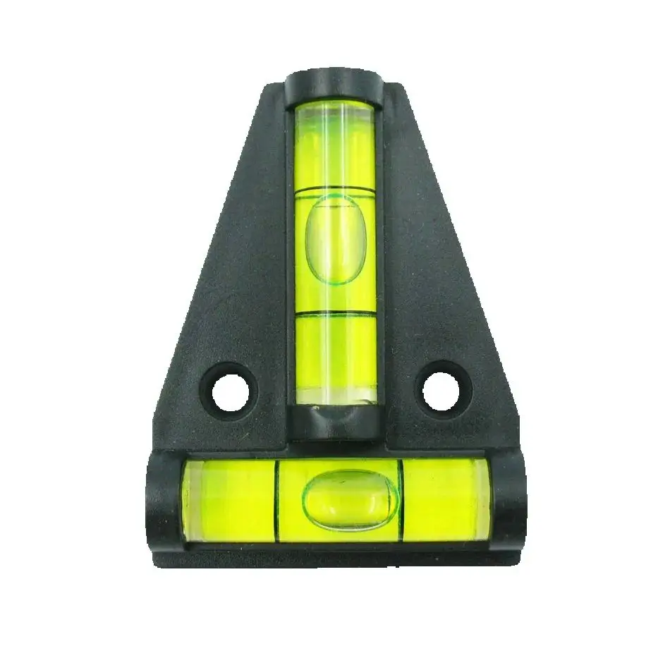 (50 pieces/lot) T type spirit level measurement instrument Triangular Plastic level indicator Shell Black and Sigle Ticks Line