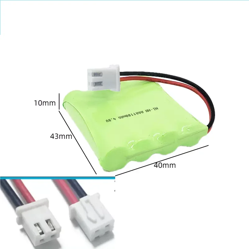 4.8V AAA Ni-Mh 1100mAH  Battery pack with Plugs cell for toys emergency light