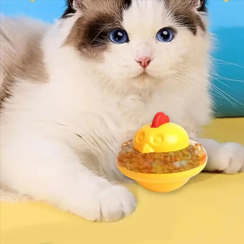 

Plastic Cat Treat Dispenser Chicken Shaped Tumbler Slow Feeder Cat Dog Wear Resistance Easy Clean Eating Interactive Pet