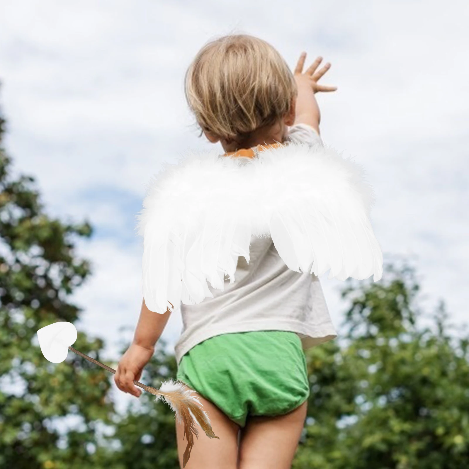 Baby Cupid Cosplay Photo Prop Infant Headband Angel Wing Arrow Bow Prop Photos Of Children Cupid Wings Photography Props