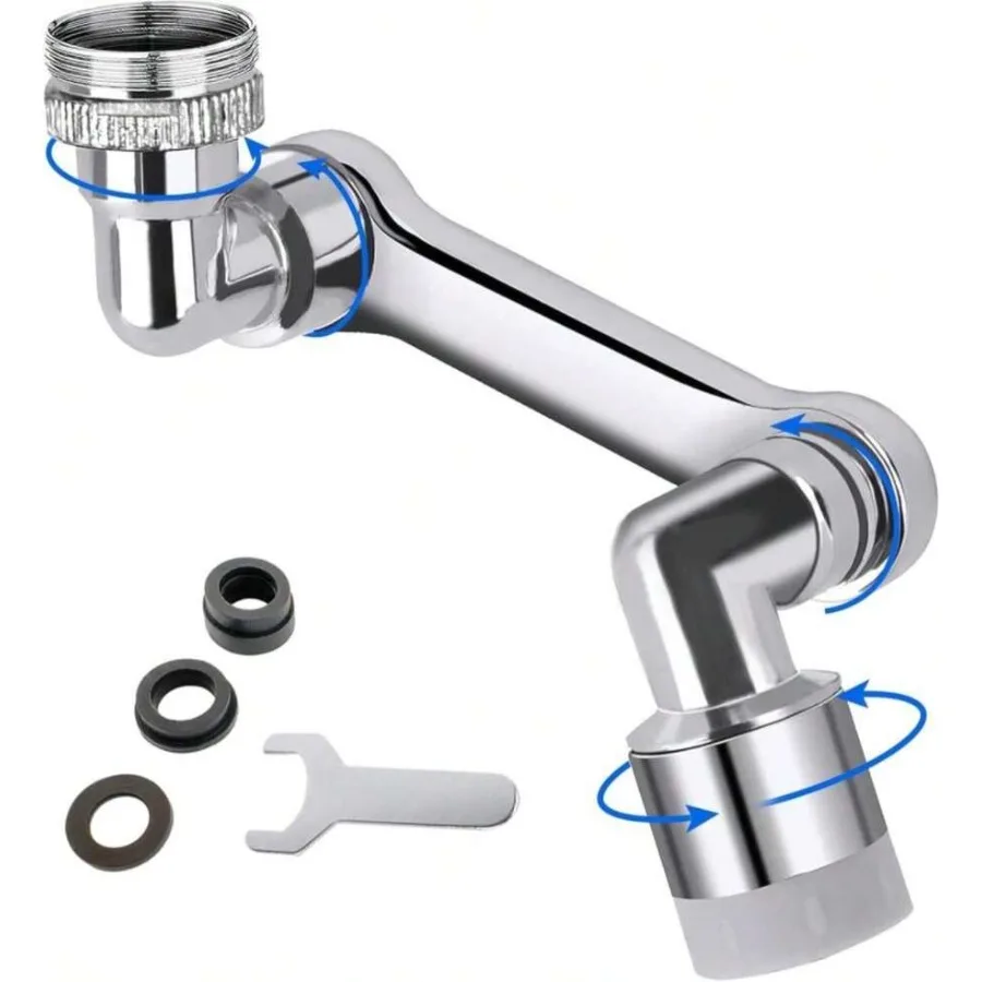 

360° Rotating Faucet Extender With Adapter U2013 Multifunctional Sink Spray Head For Bathroom andAmp; Kitchen Sinks Two Water-R