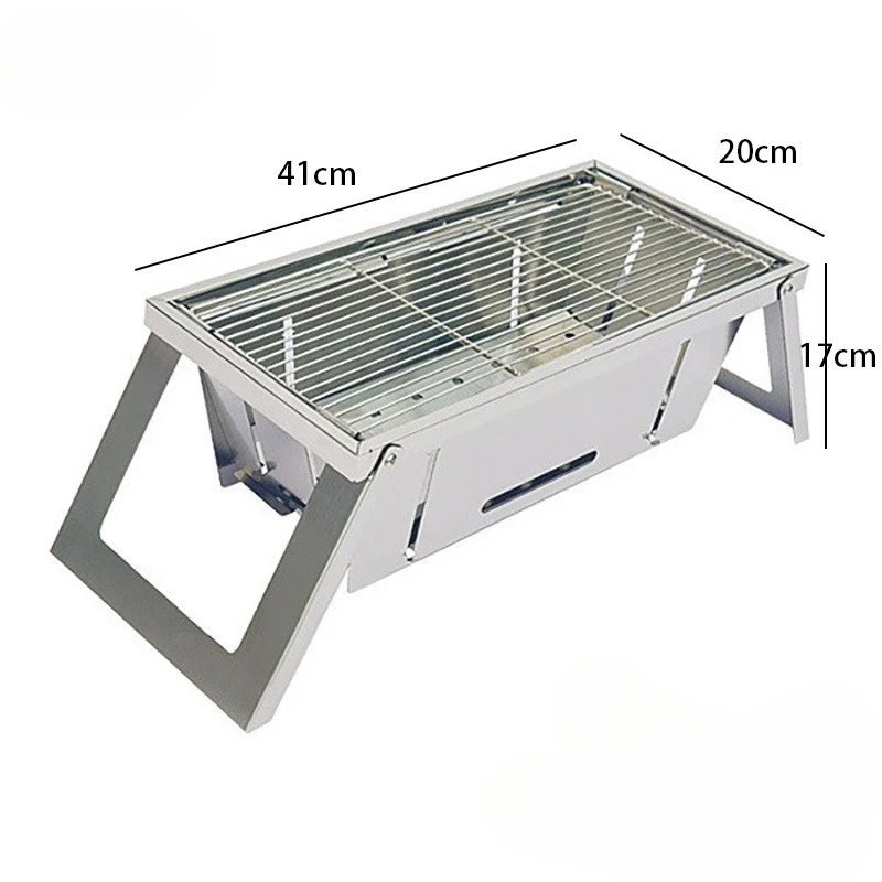 

Outdoor Portable Folding Barbecue Stove Stainless Steel Small Durable for Camping Picnics Patio Barbecue