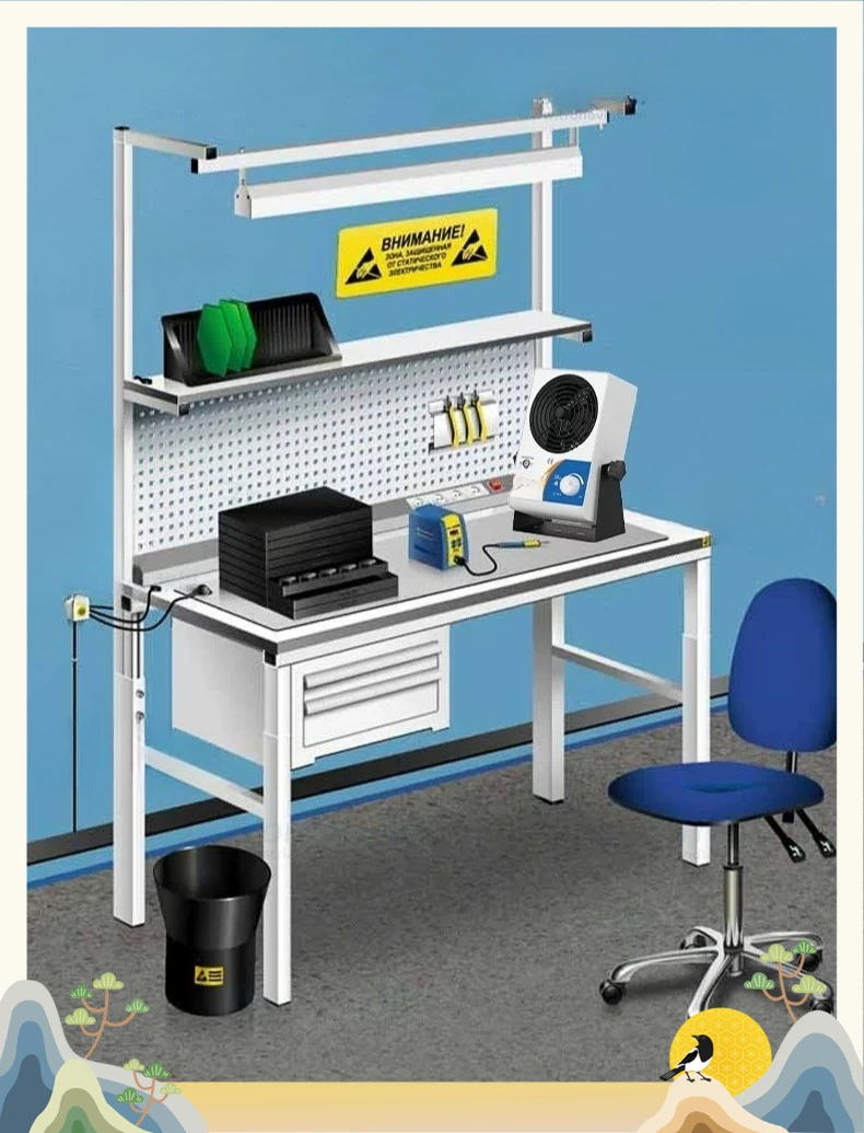TR7001 Ion Fan Static Eliminator, Industrial Dust Removal Table Fan, Static Remover