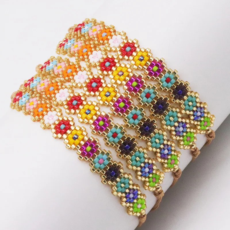 New ins wind color small daisy miyuki bracelet bohemian fashion personality flower