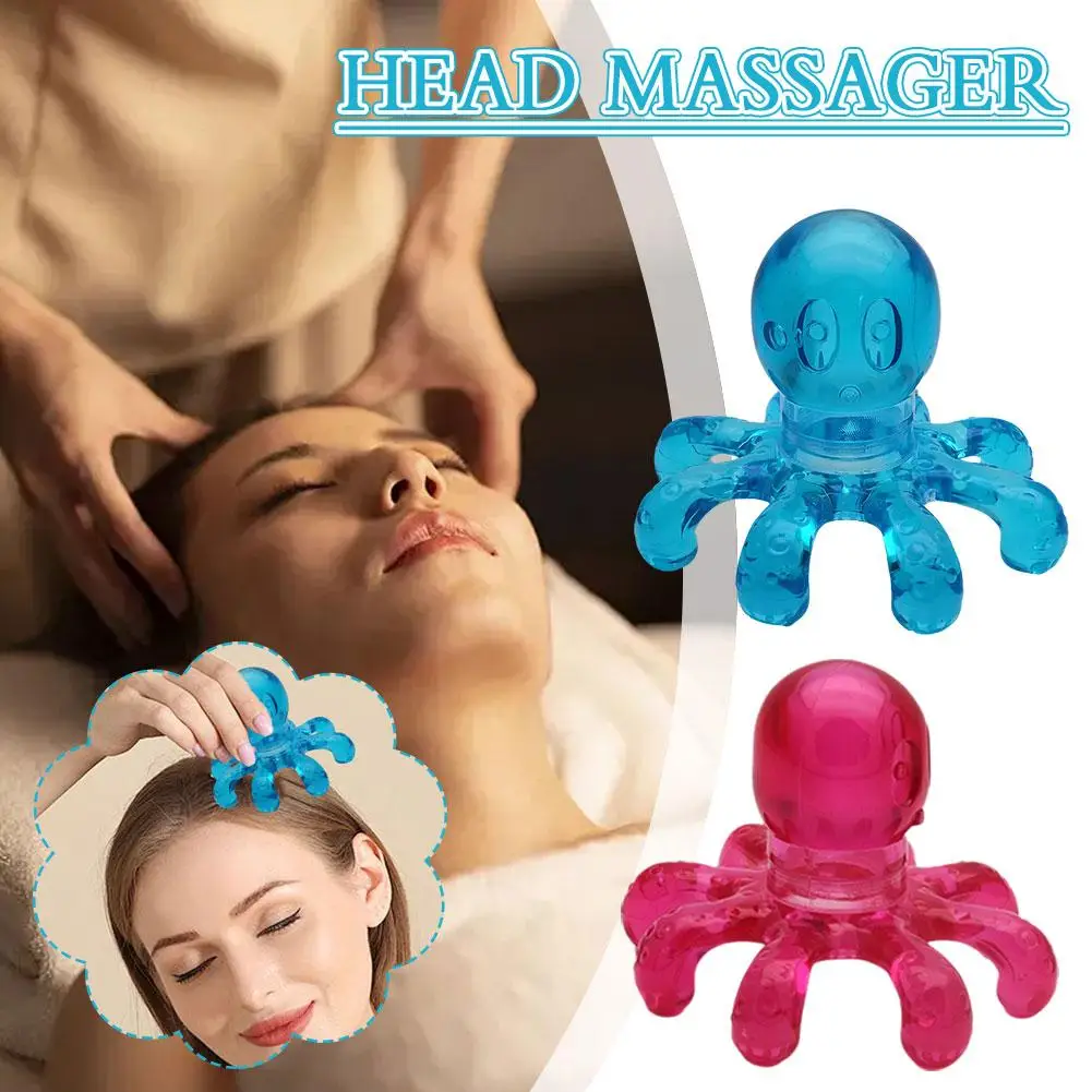 

Mini Head Massage Comb Solid Color Octopus Scalp Stress Body Spa Relax Healing Tool Care Health B9F4