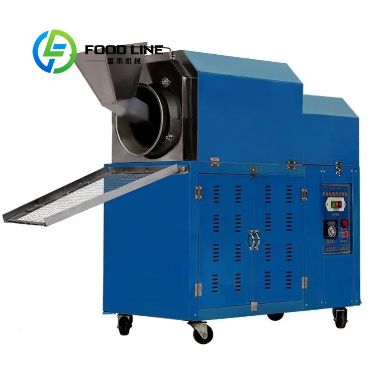 Automatic Feeding Nut Roaster Labor Saving Loading Design Reduce Manual Operation Strength In Large Batch Processing Work