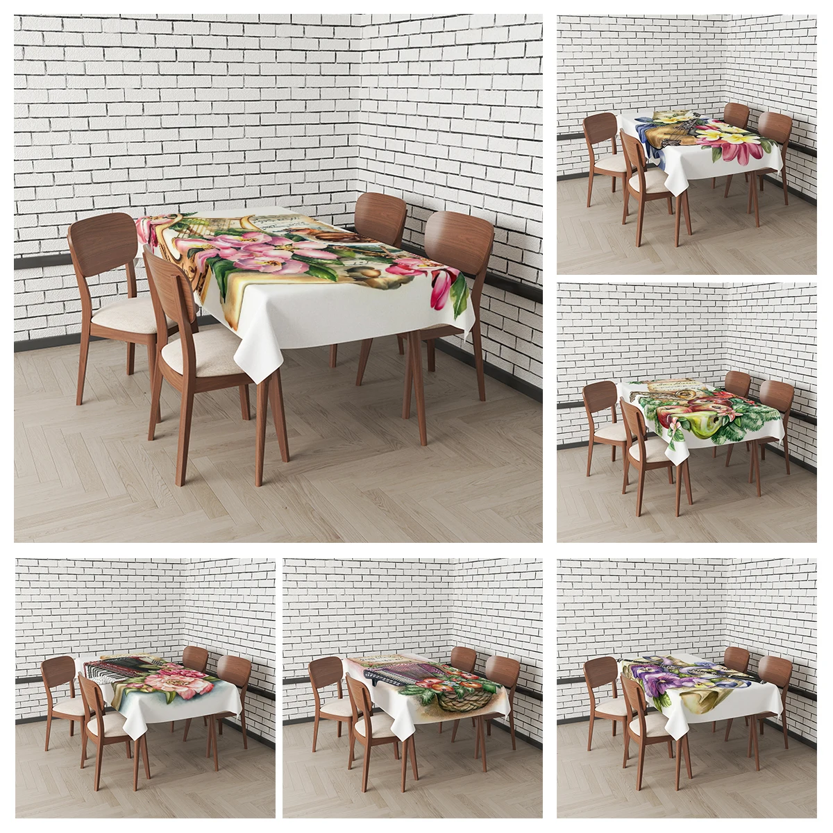 Home tablecloths for dining table decoration Natural and Animal Styles rectangular table accessories cloth Anti-stain tablecloth