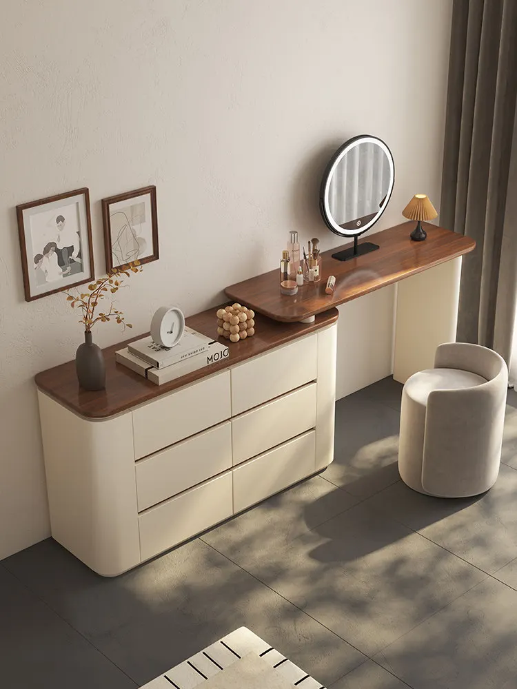 CX vanity table, dressing table, dressing cabinet, integrated bedroom, modern solid wood, vintage bay window