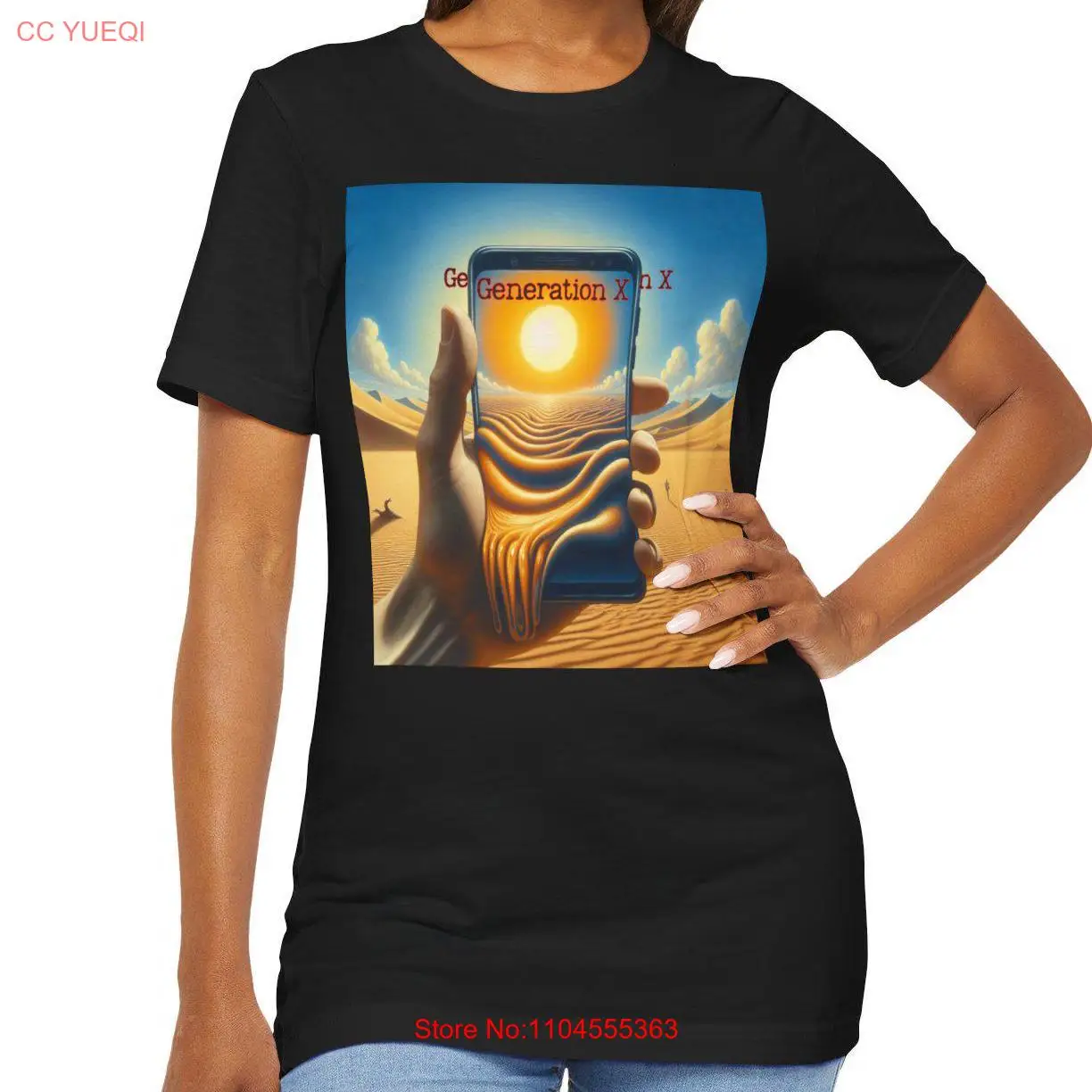 Salvador Dali Style T Shirt Generation X Inspired Desert 90s Retro Unique Art Lover Soft Comfy Jersey