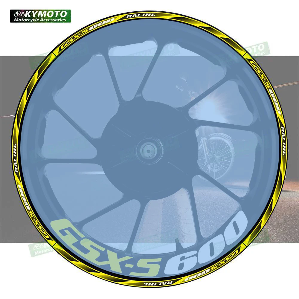 

For GSX-S600 GSX S600 motorcycle accessories 17 inch front and rear wheel decals fairing hub rim reflective stickers decoration