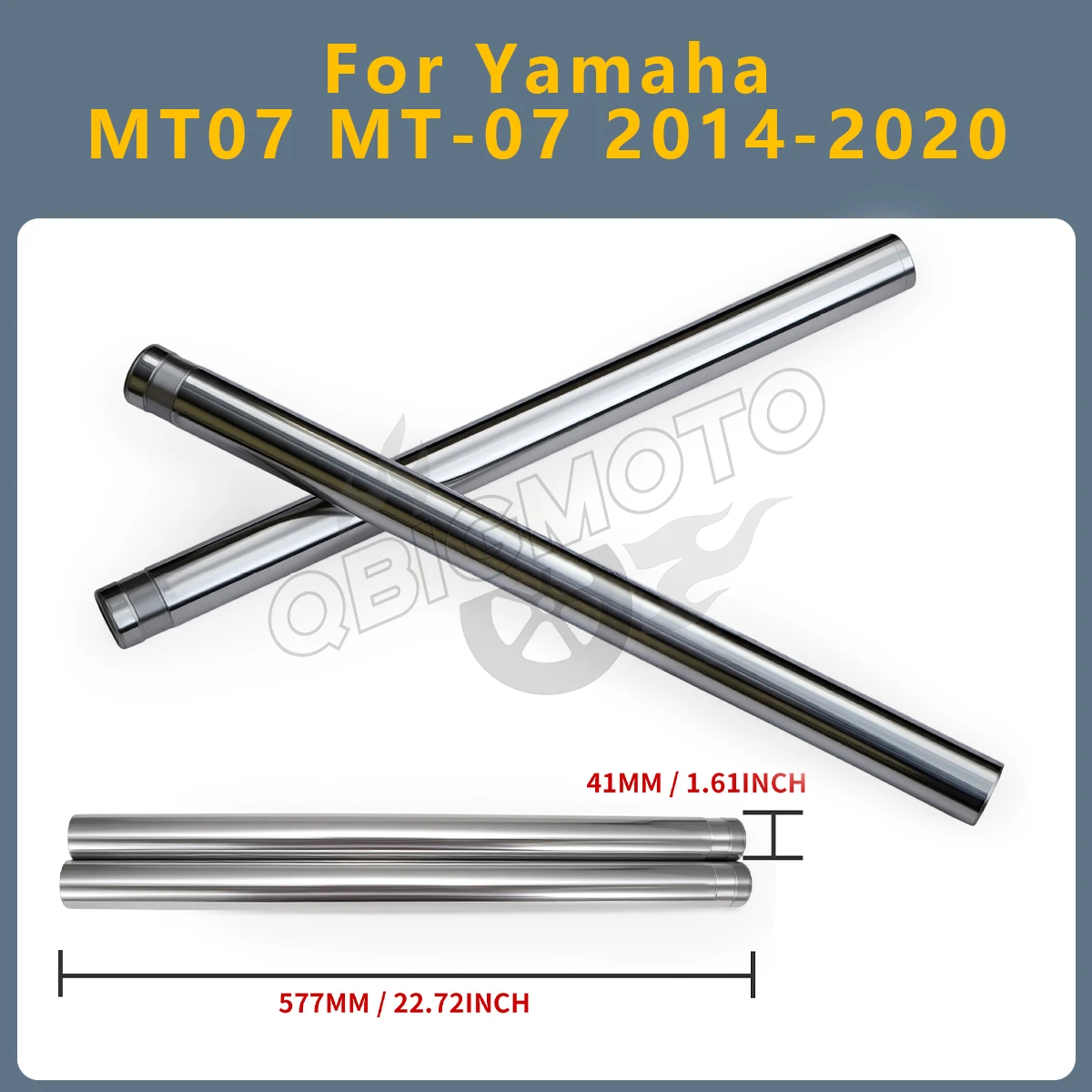 Motorcycle Front Suspension Fork Inner Tubes Pipes Accessories Set For Yamaha MT 07 MT07 MT-07 2020 2014-2019 shock absorber
