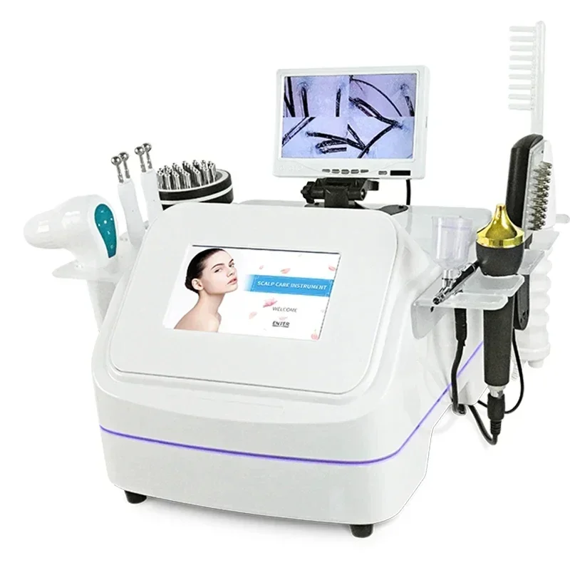 Neue 7 в 1, Hochfrequenz-Haarfollikel erkennung Kopfhaut 수lungs maschine Haar analyze Kopfhaut pflege Massage Haarwuchs ger