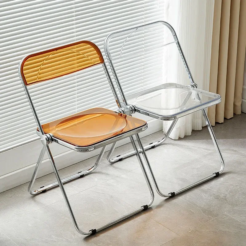 Chaise de jardin transparente pliante en acrylique, mobilier de maison, tabouret de terrasse, léger, Camping, pêche, plage, détente