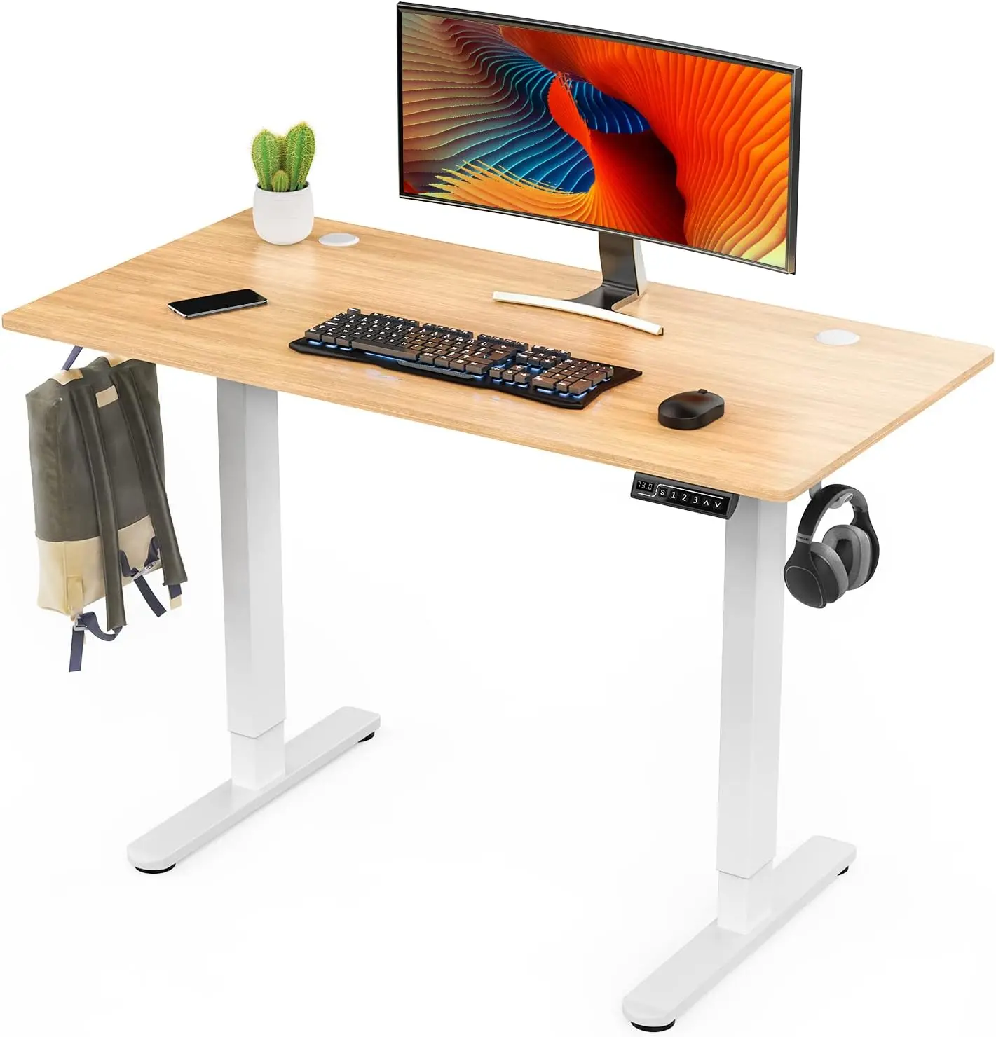 Electric Standing Desk, 40 x 24in Adjustable Height Electric Stand up Desk Standing Computer Desk Home Office Desk