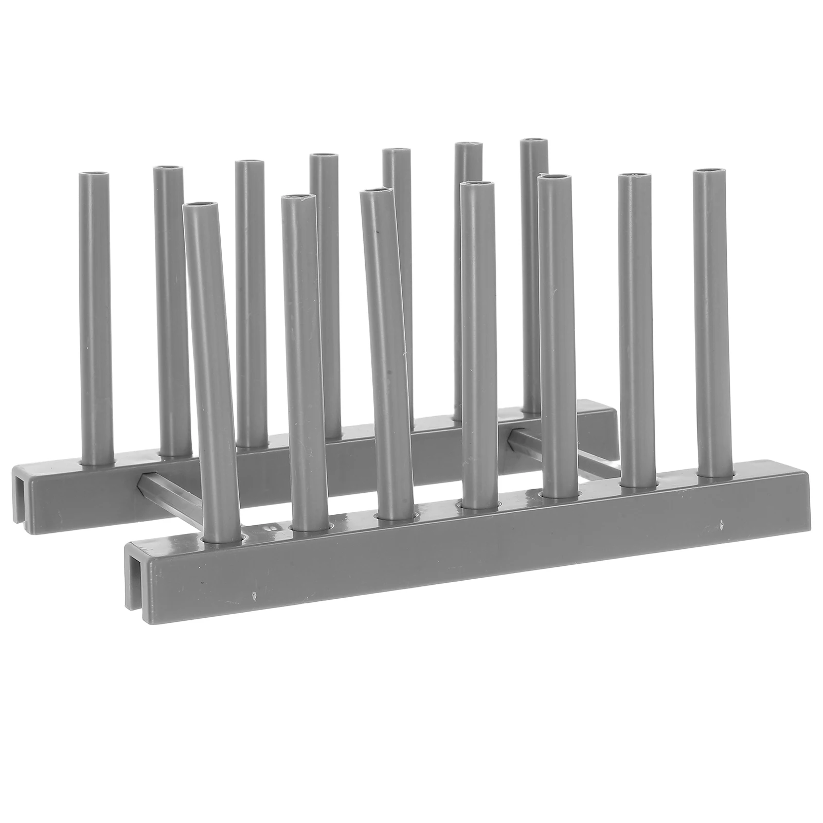 Grey Dish Organizer Rack Drainer Adjustable Bakeware Dipping with Dishes Drying Bamboo Tray