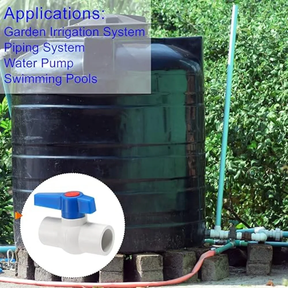 1PC 20~50mm Socket Type PVC Ball Valves Garden Irrigation Fittings Aquarium Fish Tank Switch Ball Valve PVC Pipe Water Switch