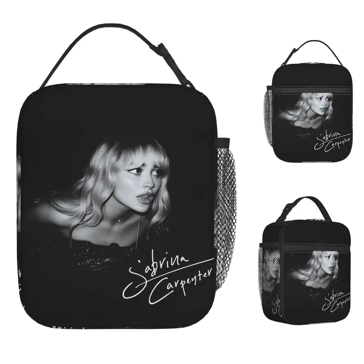

Sabrina Carpenter 2024 Tour Lunch Bag For Girls Custom Lunch Box Casual School Cooler Bag Portable Oxford Thermal Tote Handbags