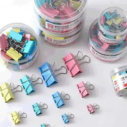 Clip de papel de Metal de alta calidad, 60 piezas, 15mm, para libros, papelería, escuela, suministros de oficina