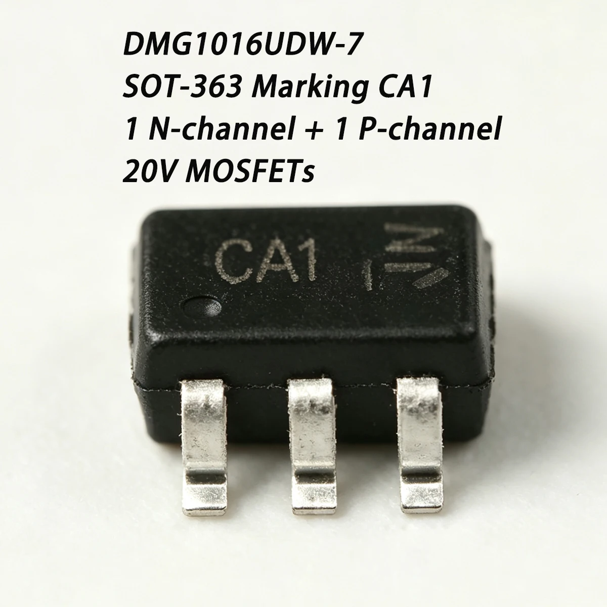 20PCS DMG1016UDW-7 SOT-363 Marking CA1 20V 1066mA 845mA 330mW 1 N-ch + 1 P-channel NEW Original Field-Effect Transistor MOSFETs