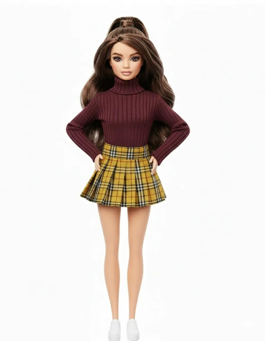 Nouvelle jupe courte simple de 30cm 1/6, t-shirt, accessoires de vêtements pour usage quotidien pour poupée Barbie