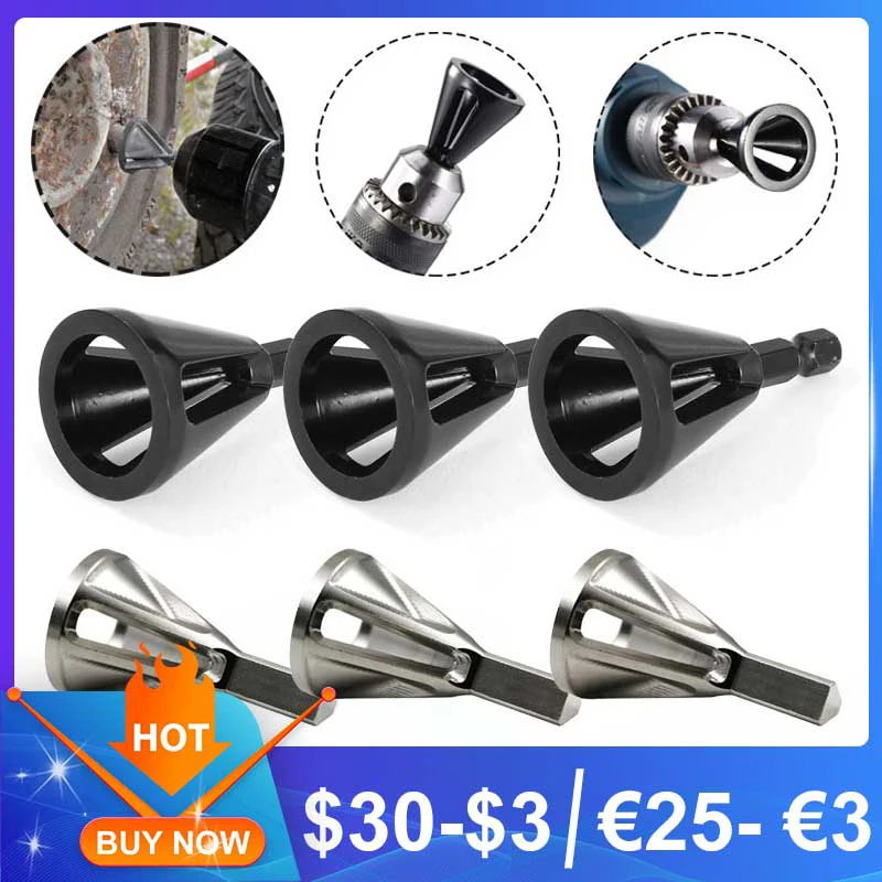 3/2/1PCS Black Stainless Steel Deburring External Chamfer Tool Bit Hardness Drill Bit Remove Burr Repairs Tools