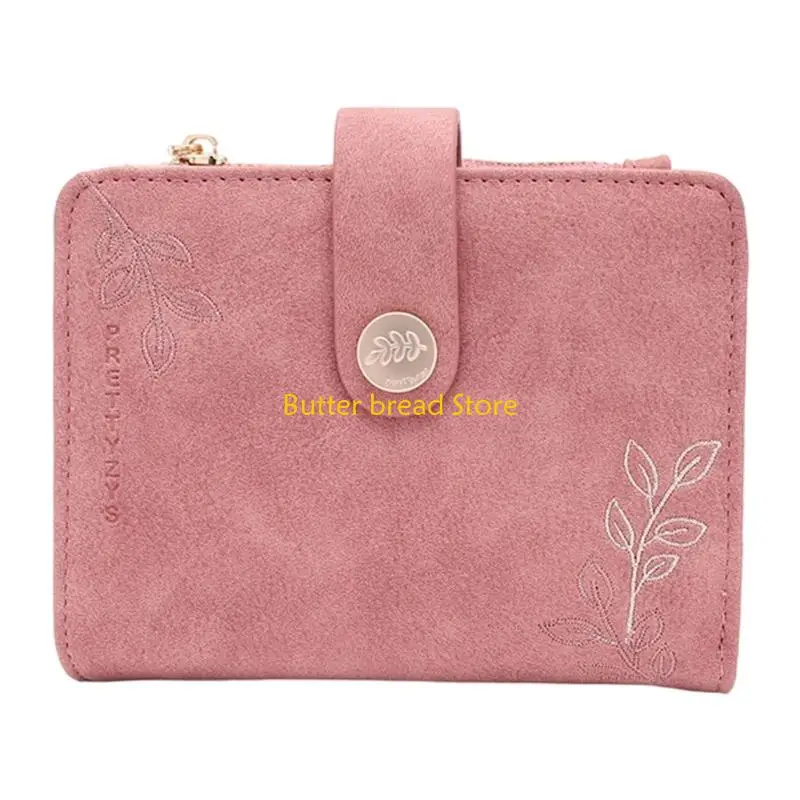 W89C Refillable PU Notebook Cash Organiser 5 Rings PU Leather Binder Budget Planner with 5 Card Slots Zippered Coin Pocket