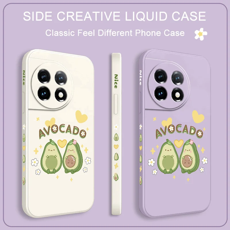 الأفوكادو الطفل جراب هاتف ل Oneplus 13 13R 12 12R 11 11R 10 10R 10T 9R 9RT 9 8T 8 7 7T Pro 5G السائل غطاء سيليكون #3