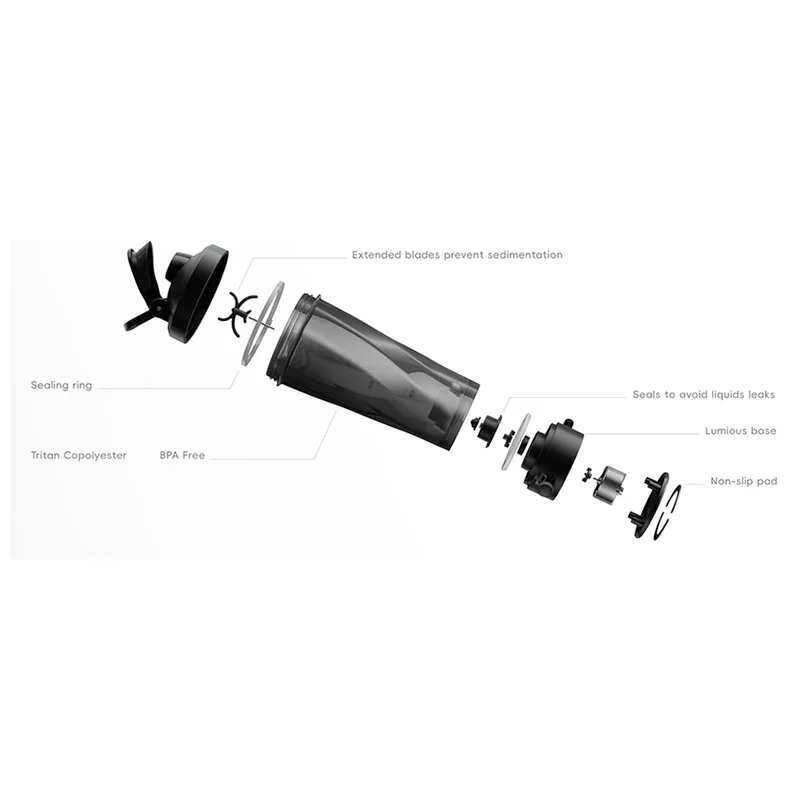 A76G-ถ้วยเชคโปรตีนแบบชาร์จไฟได้สําหรับเชคโปรตีนและเชคเปลี่ยนอาหาร