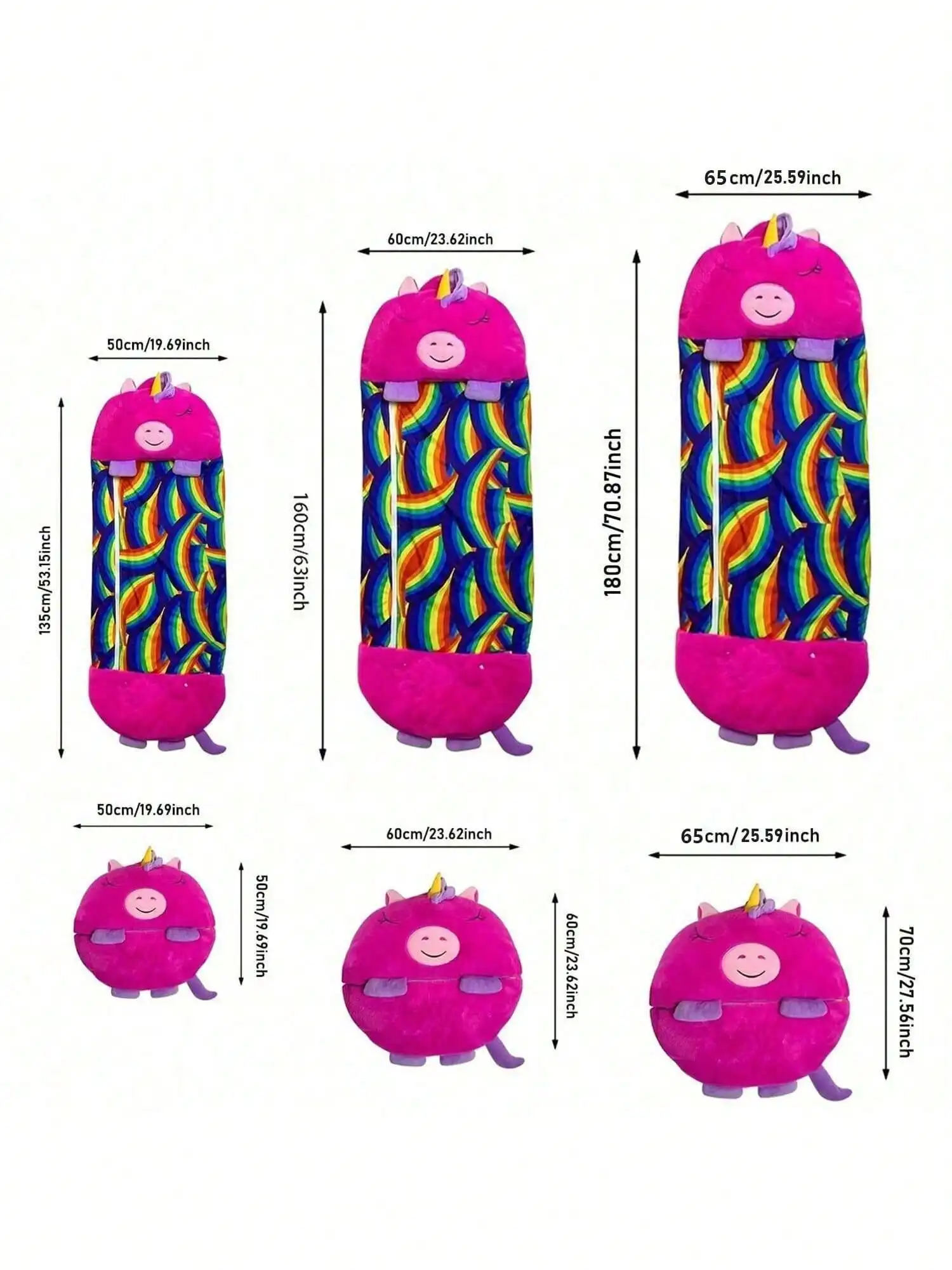 أكياس نوم كرتونية للأطفال من القطيفة مع وسادة للأولاد والبنات كيس نوم على شكل حيوانات مع وسادة دمية لعيد الميلاد