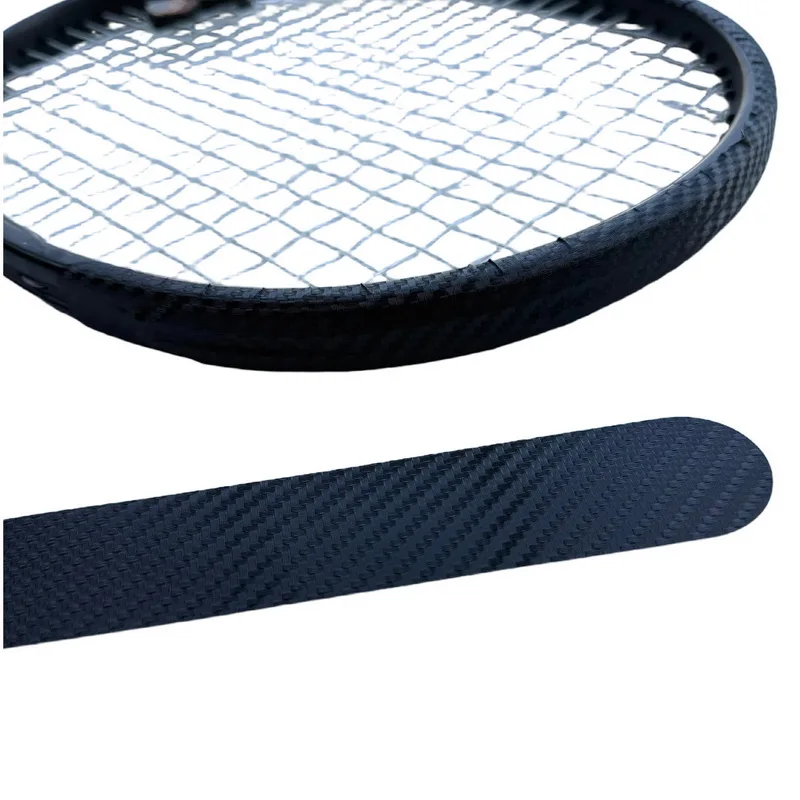 2 Pcs Thin Self Adhesive padel Tennis Racket Head Edge Protector Tape 3K Texture TPU Beach Tennis Racket Frame Edge Protector