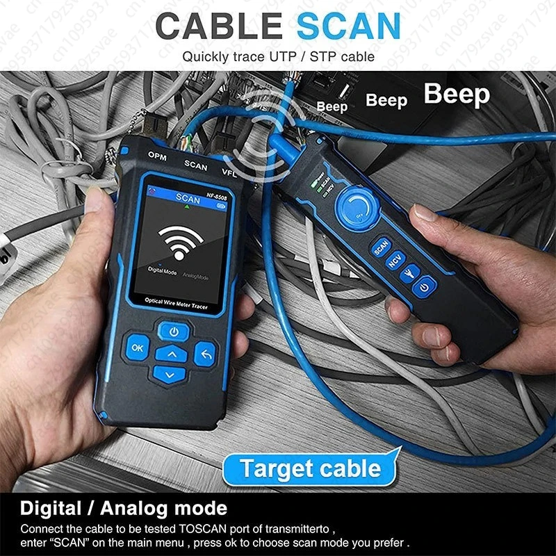 NF-8508 Network Line Finder Network Line Tester Length Break Point Crystal Head Crisp-connected Optical Power Meter