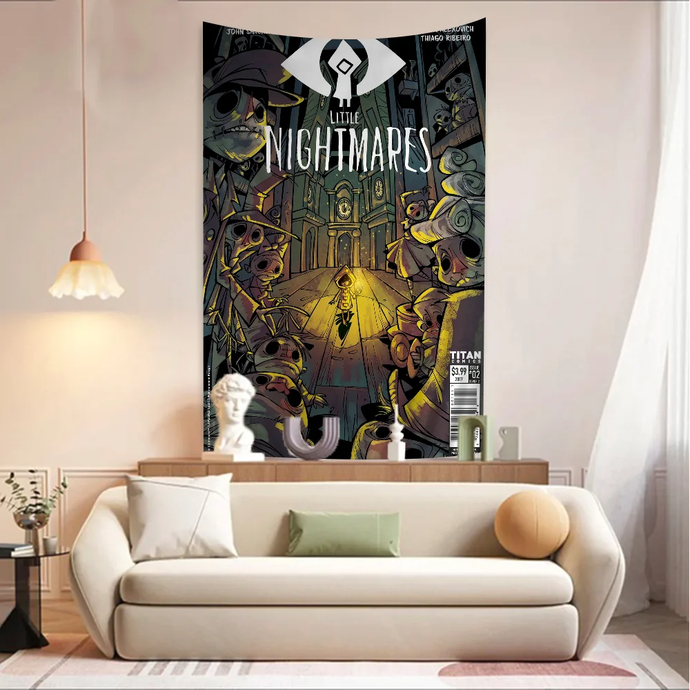 Game L-Little Nightmares Anime Tapestry Hanging Tarot Hippie Wall Rugs Dorm Home Decor