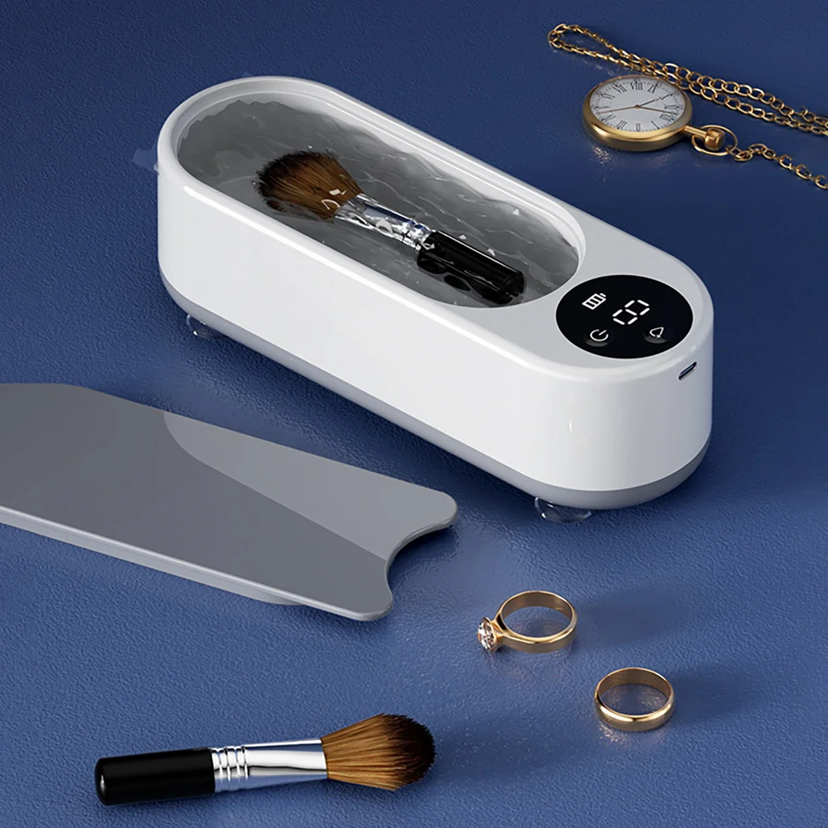 1pc-"Ultrasonic Eyeglasses Cleaner - Rechargeable USB Device for Jewelry, Glasses, Watches & More"