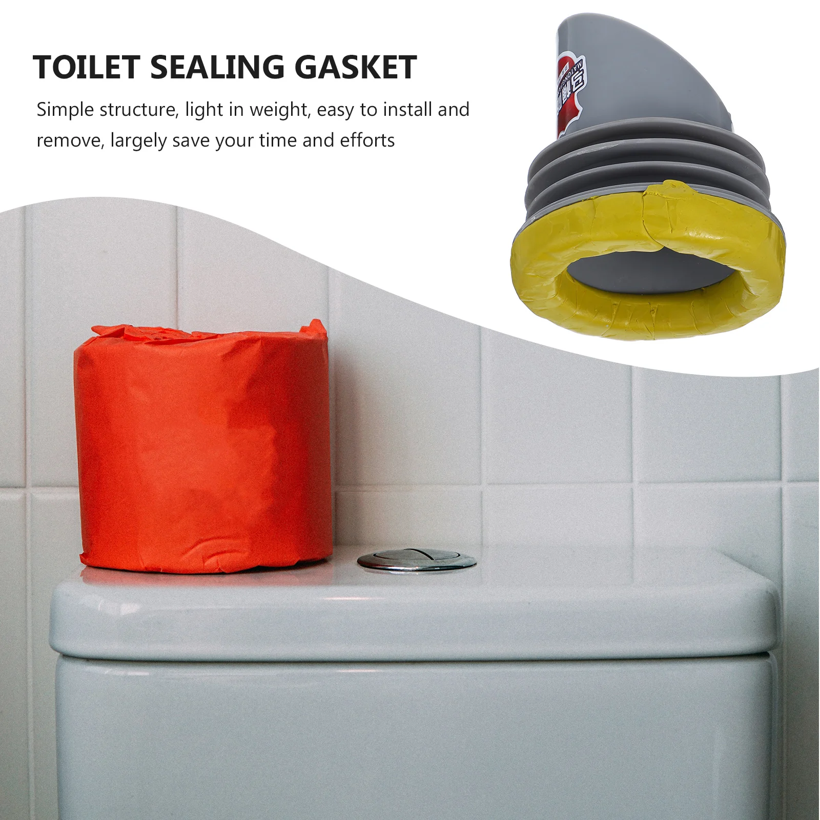 

Universal Toilet Bowl Sealing Ring with Flange Odor Proof Leak Proof Silicone Material Easy Installation Bathroom Accessories