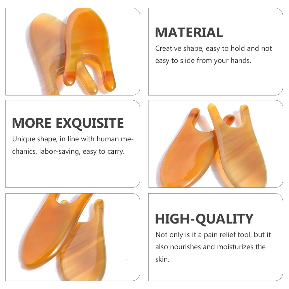 

1pc Nose Bridge Eye Socket Massage Board Ox Horn Skin Care Tool Facial Beauty Spatula Portable Gua Sha Anti-Slip Durable For