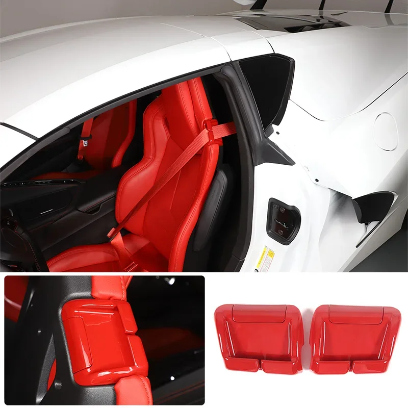 Rear Bench Seat Frame Cover for chevrolet Corvette C8 Z51 Z06 2020-2023 Car Rear Seat Belt Guide Cover ABS Replacement Parts