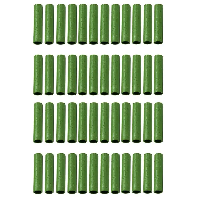40PCS 8MM Garden Stake Straight Connectors Plastic Garden Stake Connecting Pipe Heavy Duty Plant Support Stake-AT36