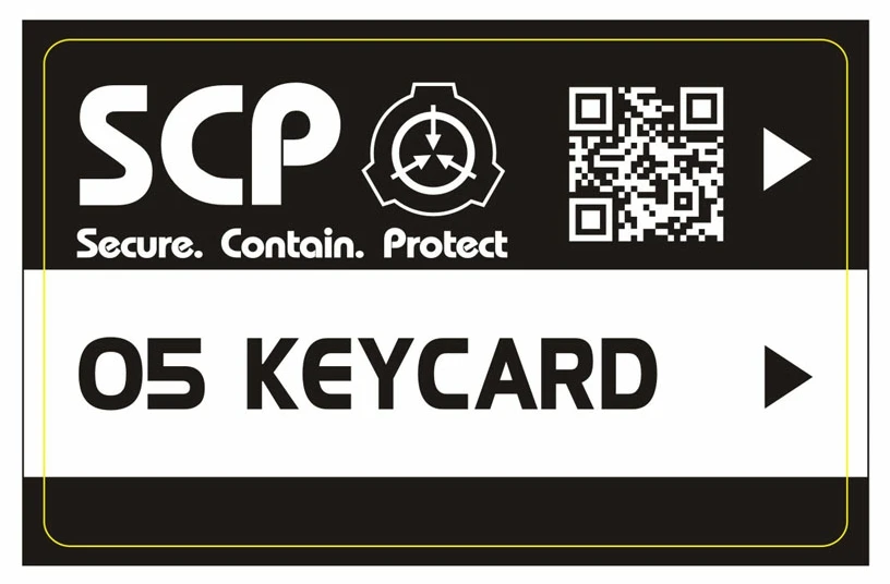 SCP foundation GUARD secret PVC hard card Special Logo Cosplay Access Grade id keyCards or-001