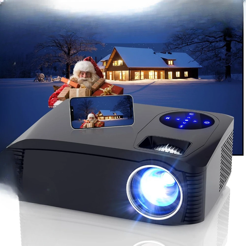 Projector, High Brightness for Home Theater and Business, Compatible with iOS/Android/TV Stick/PS4/PPT/USB