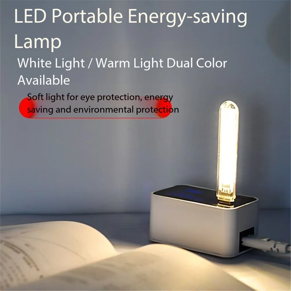 5V USB LED8 Light Single sided Dual color Portable Mini Night Light Computer Mobile Power Super Bright Emergency Light image 5