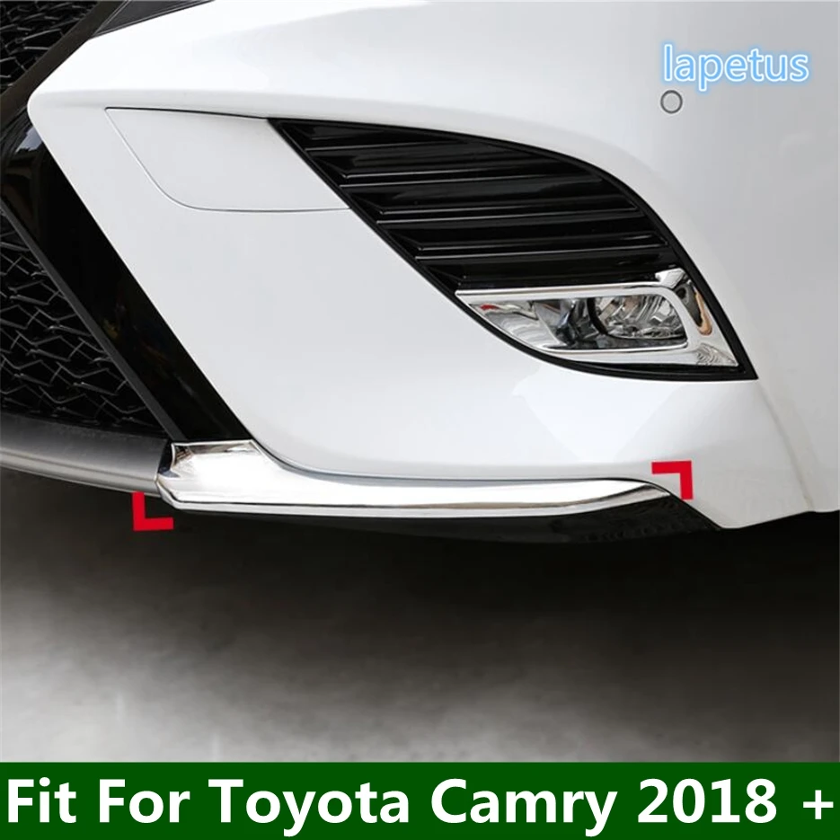 

Front Bumper Protection Corner Guard Anti-Scratch Decoration Strips Cover Trim For Toyota Camry 2018 - 2021 Car Accessories