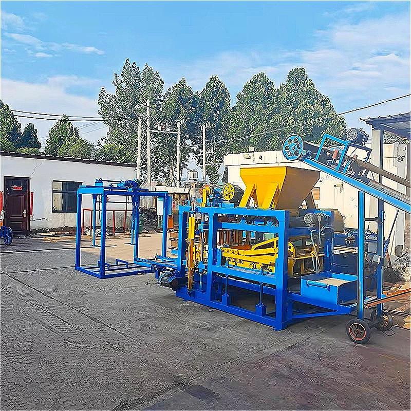 Brick Machine Mobile Manual Concrete Block Maker With Vibration Motor For Hollow Interlock Paver Brick Ground Laying Customized